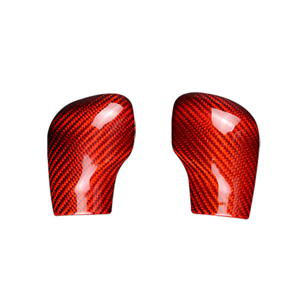 Red Carbon Fiber Car Shift Knob Cover Fit for VW for Golf MK7 CC POLO Q