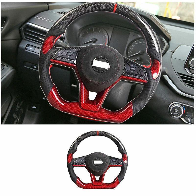 for Nissan Altima 2019-2021 Real Carbon Fiber Car Inner Steering Wheel Assembly