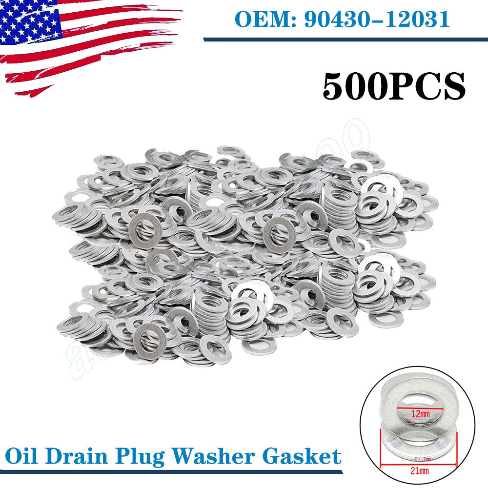 500-piece pack of aluminum drain plug gaskets for Lexus for Scion Crush washing machine seals - n