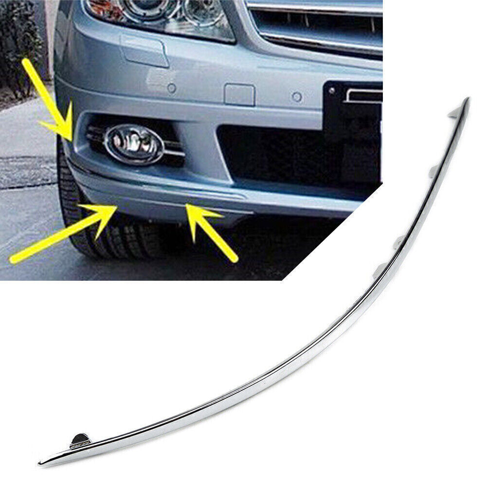 Fit for Mercedes C Class W204 07-10 Avantgarde Front Right Bumper Chrome Trim