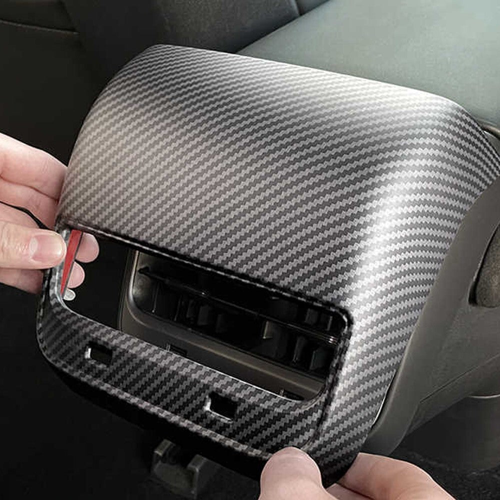 Model 3/Y Carbon Fiber Rear Vent Socket Frame Cover Decorative Accessory - n