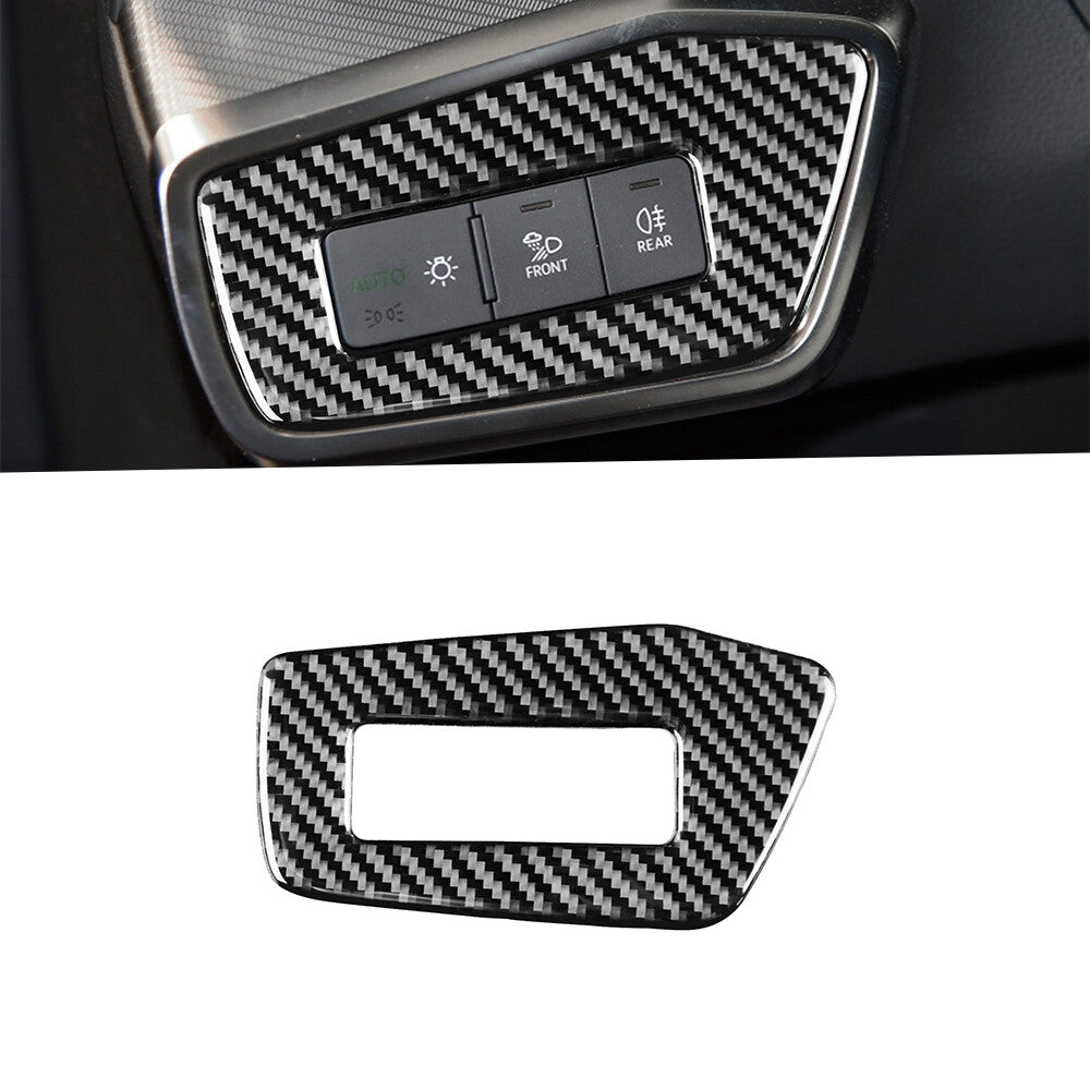 Red Carbon Fiber Center Console Storage Box Cover Frame Trim for Camry v