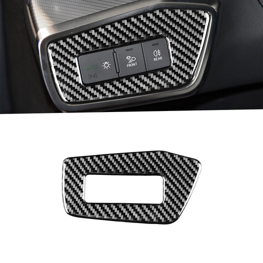 Red Carbon Fiber Center Console Storage Box Cover Frame Trim for Camry v