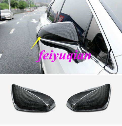 2P ABS Carbon Fiber Exterior Rear View Mirror Cover Trim for Lexus NX 2015-2020