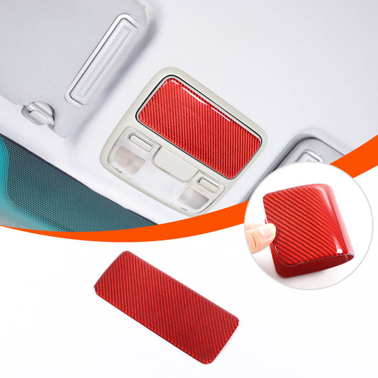 Red carbon fiber roof-mounted eyeglasses cover panel sticker for Honda Pilot 2003-2008- n