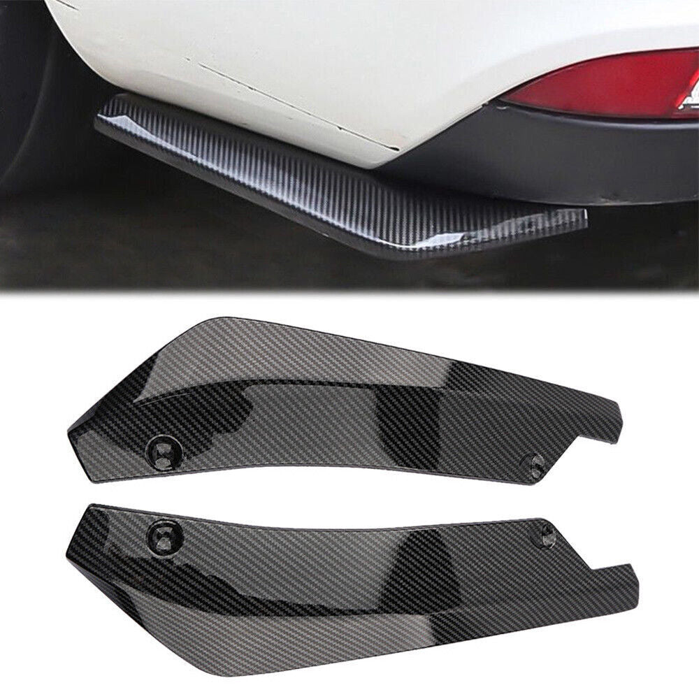 Carbon Fiber Rear Bumper Lip Diffuser Splitter Canard Protector Car Accessories