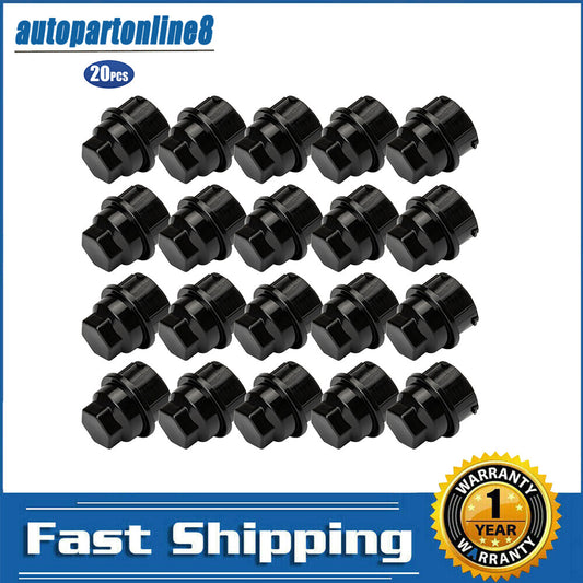 Set of 20 9593028 Wheel Nut Cover Replaces for Buick for Chevy for GMC for Pontiac Black New Q