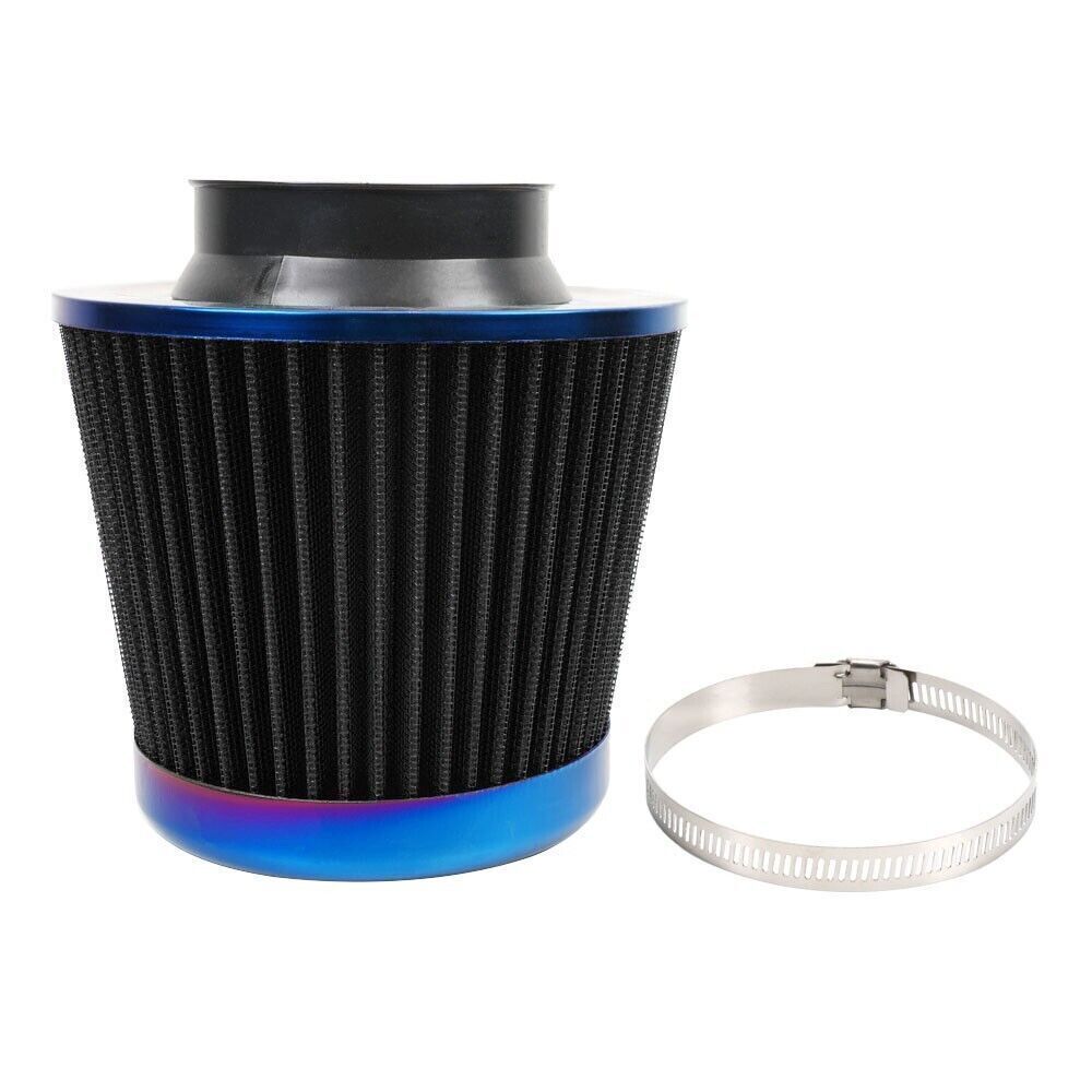 3 76mm High Flow Inlet Cleaner Dry Filter Cold Air Intake Cone Replacement BK Q