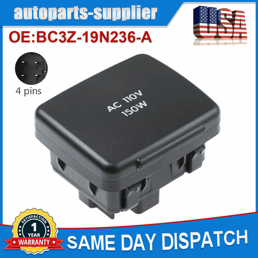 110V 150W AC power outlet behind the center console, suitable for Ford F-Series and for Lincoln .