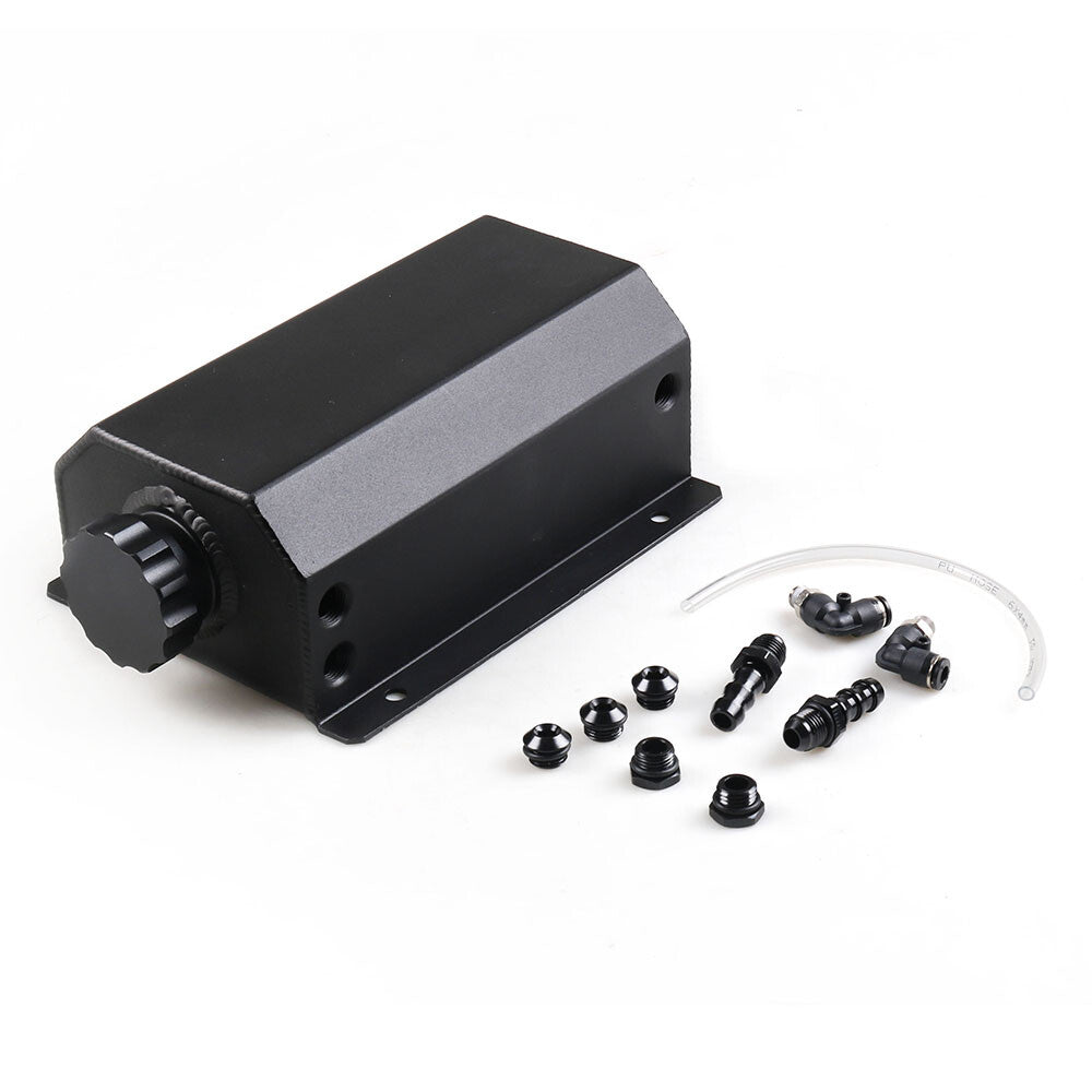 2L Aluminum Radiator Coolant Overflow Bottle Recovery Water Tank Reservoir Black
