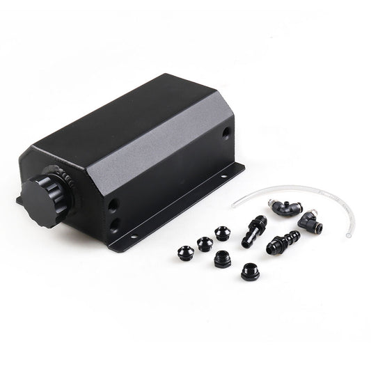 2L Aluminum Radiator Coolant Overflow Bottle Recovery Water Tank Reservoir Black