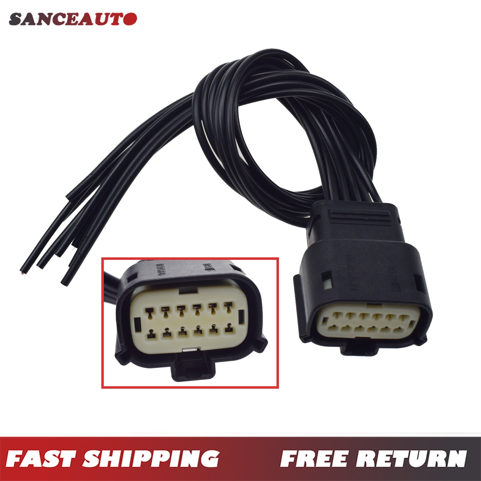 Halogen headlight connector tail section suitable for 2015-18 for Dodge charger harness 68364272AA- n