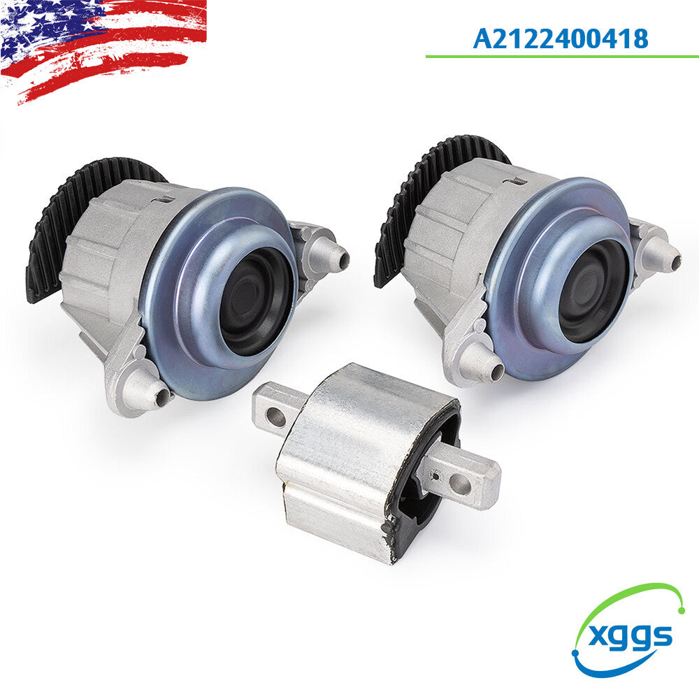 3Pcs Engine Motor Mounts for Mercedes C300 E350 E400 RWD 2122400418 2042400917