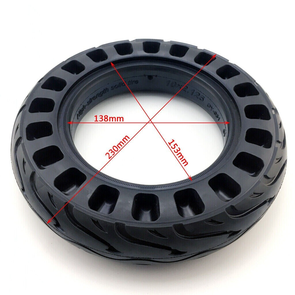 10x2.125 Solid Tyre Honeycomb Rubber Explosion-Proof Electric Scooter Parts
