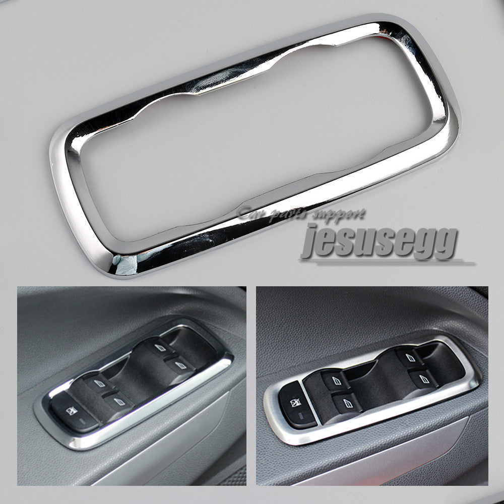 1x Chrome Front Left Door Switch Panel Cover Trim for Ford Fiesta 3 Ecosport MK7 Q