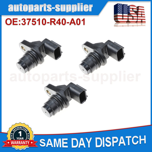 Three camshaft/crankshaft position sensors for Acura for Honda 2008-2015 L4 2.4L