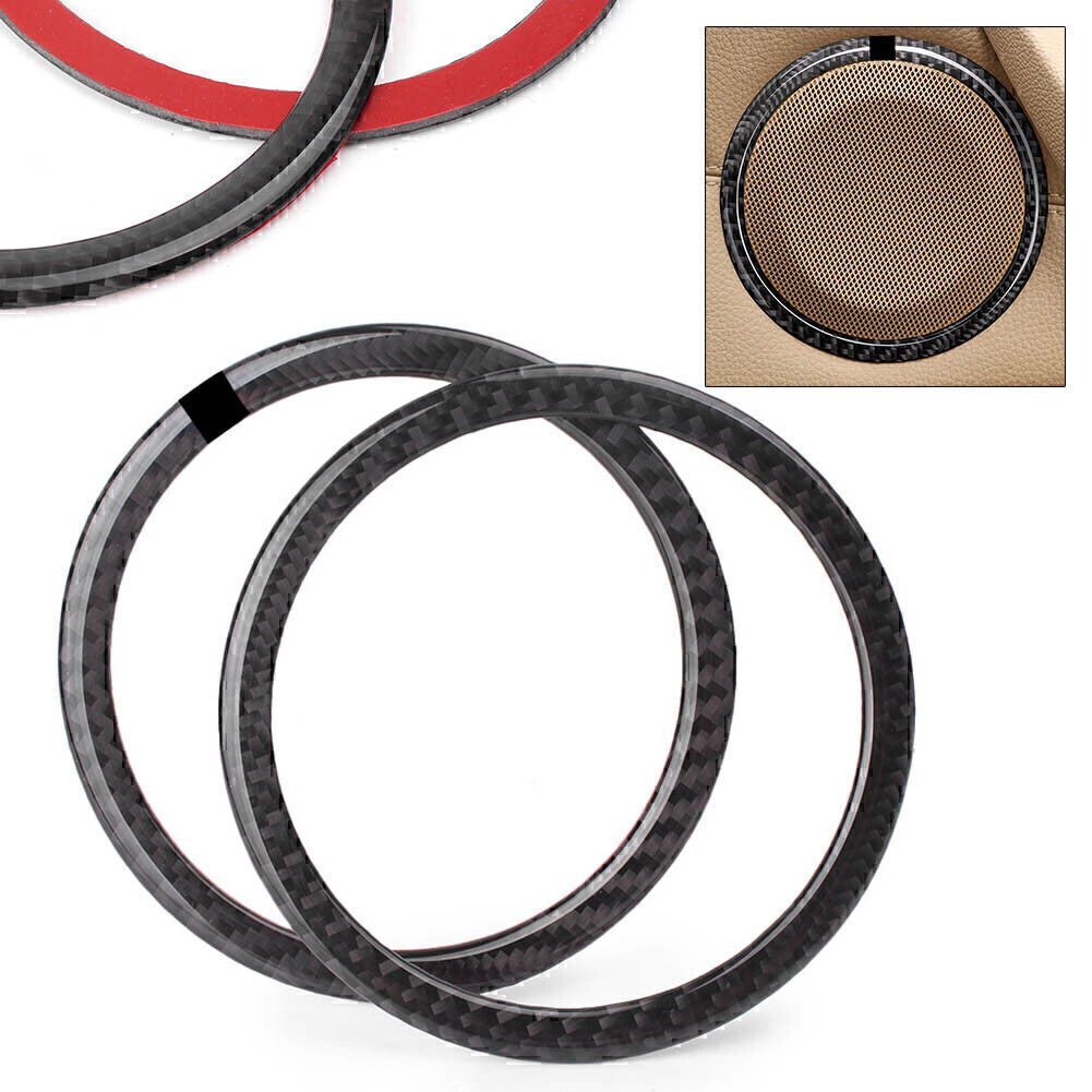 Carbon Fiber Door Speaker Loud Cover Sticker Trim Fit for BMW E90 3 Series E84 X1