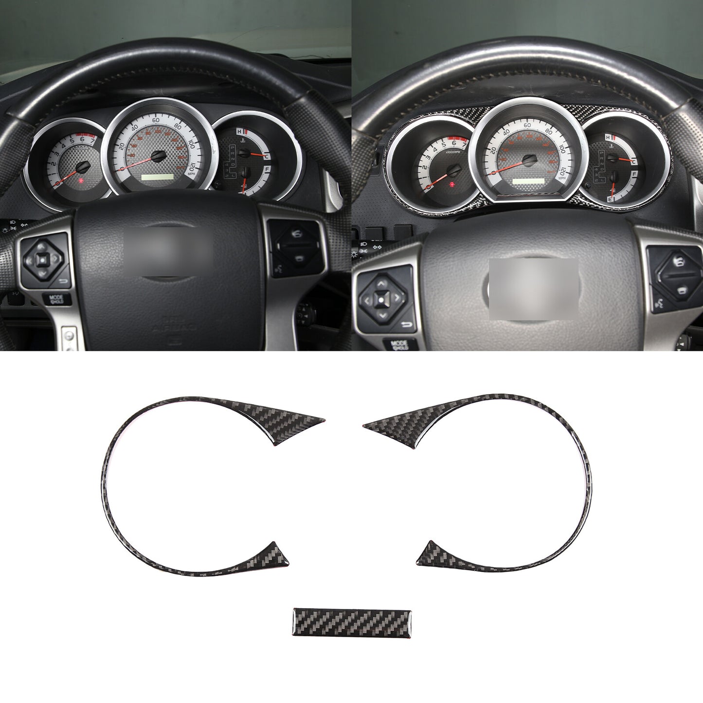 2 Real Carbon Fiber Window Lift Switch Decal Trim for Corvette C7 2014 - 2019- v