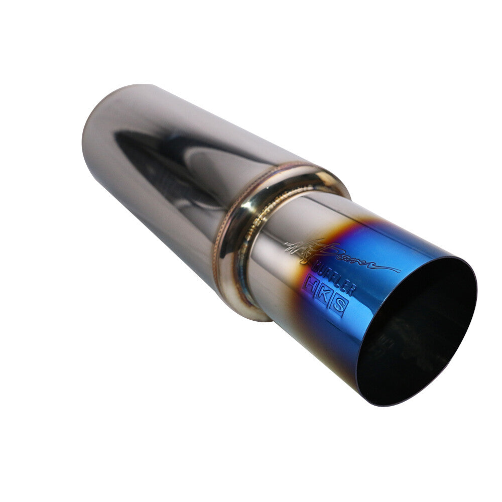 2.5 Inlet 4 Outlet Great Sound Exhaust Muffler Tips 5 Body Resonator Tip