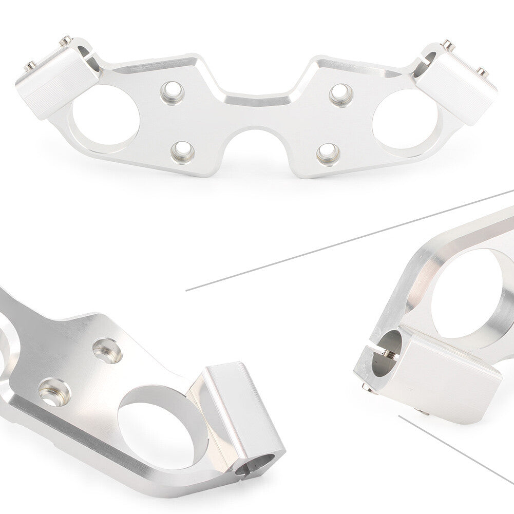Silver Triple Tree Front End Top Clamp for SUZUKI HAYABUSA GSXR1300 2008 - 2019 Q