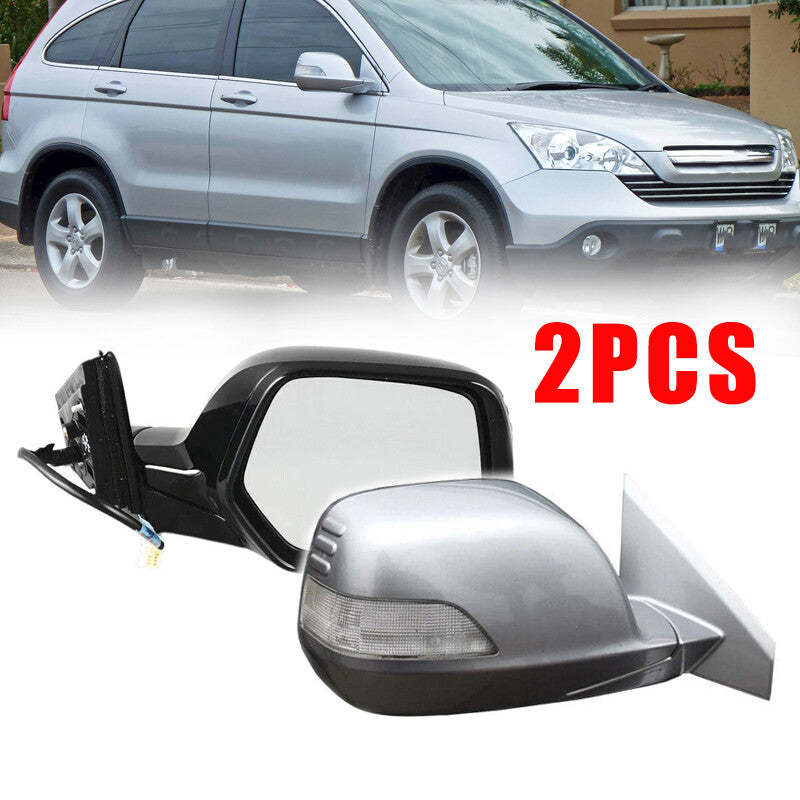 1Pair Rear View Mirror Assy Silver 5PIN For 2007-2011 for HONDA CRV CR-V RE1 RE2 RE4