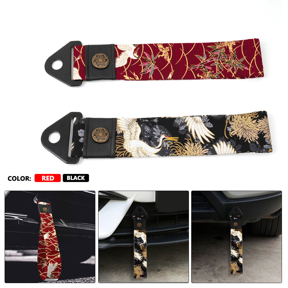 Tow Strap Racing Sports Bumper Towing Rope Front Rear Tow Hook(without Screws) Q