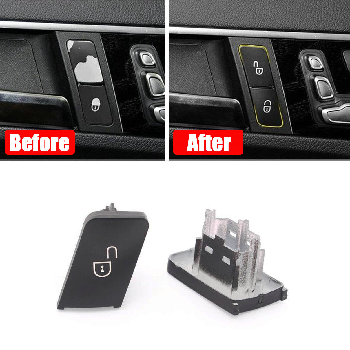 Left for Mercedes W212 W204 Door Lock Unlock Switch Button Replaces 2049058402 n