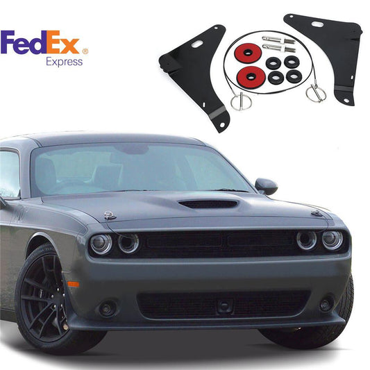 Black Hood Pins For 2008-2021 for Dodge for Challenger Kit Stainless 82214260AC P5155774