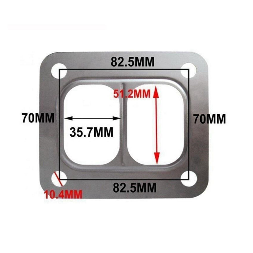 10PCS T4 TURBO MANIFOLD GASKET TWIN SCROLL DIVIDED 304 STAINLESS Steel Q