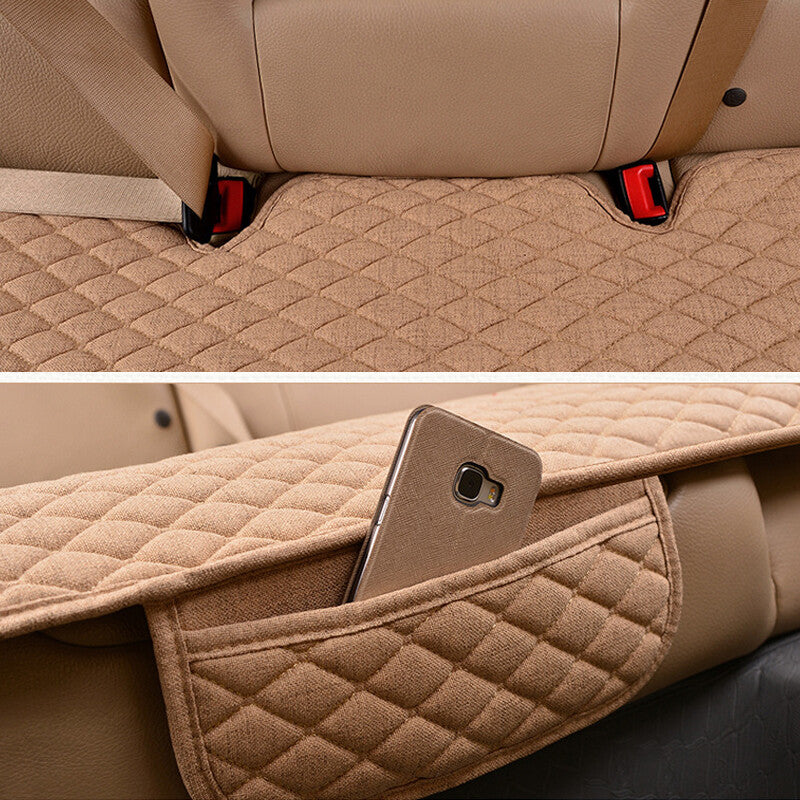 3pcs General Purpose Linen Car for Seat Covers, Front and Rear Linen Cushions, Breathable n