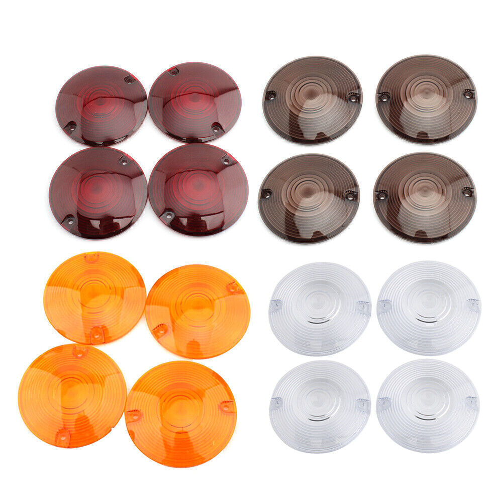 for Harley Tour Glide Classic Turn Signal Light Cover Yellow Lens Amber Bulb Q