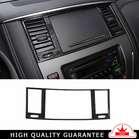 Middle Air Outlet Vent Cover Trim for Nissan Armada Y62 2017-20 Black Wood Grain