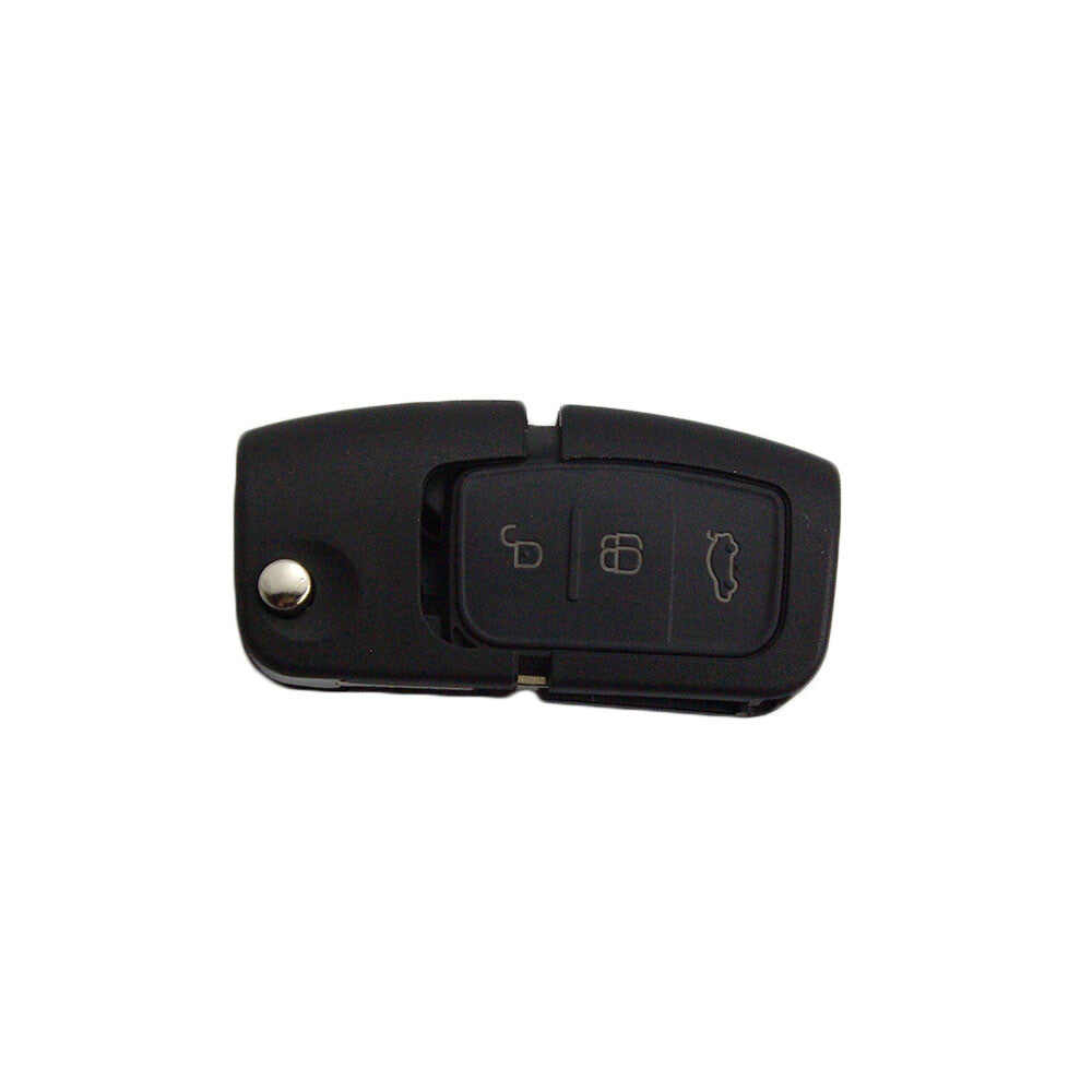 3 BTN Flip Remote Key Shell FOB Case Uncut fits for Ford Focus Fiesta C-Max Mondeo Q