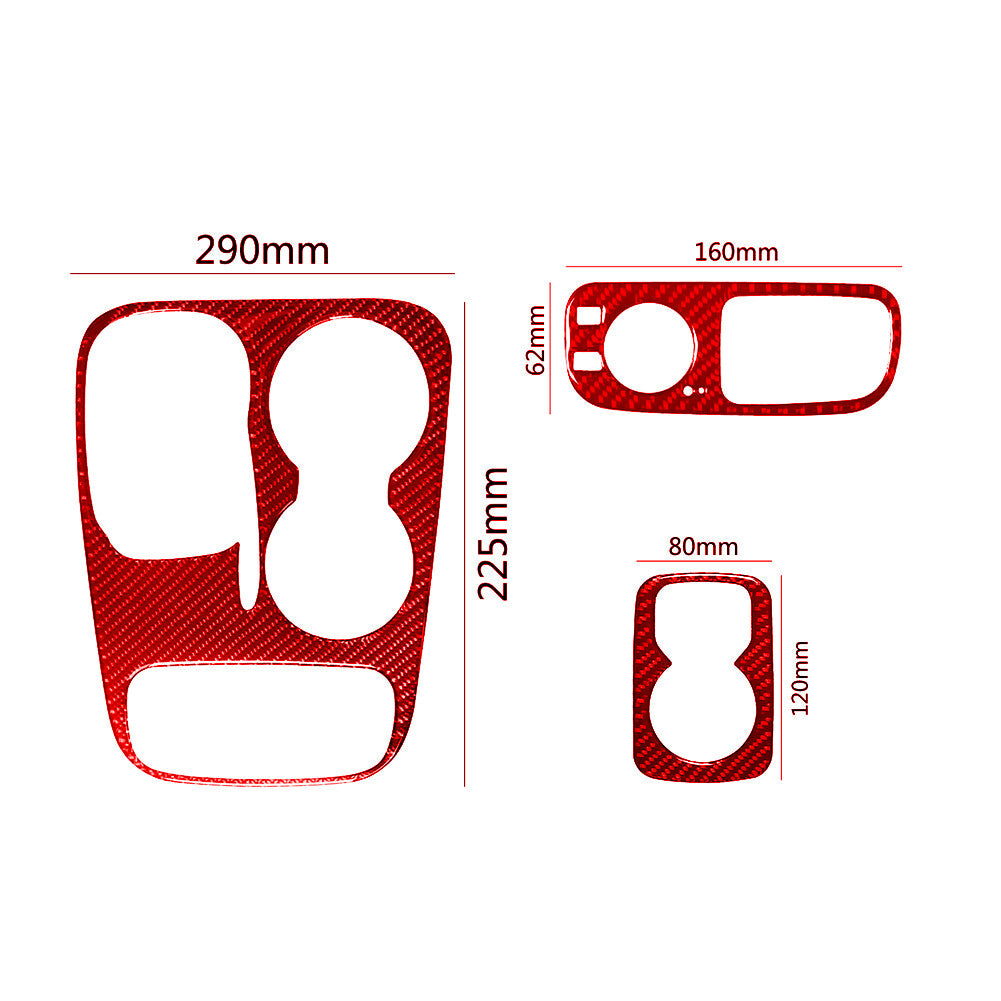 Carbon Fiber Storage Box Handle Cover Trim Sticker For Explorer 2013-2019 v