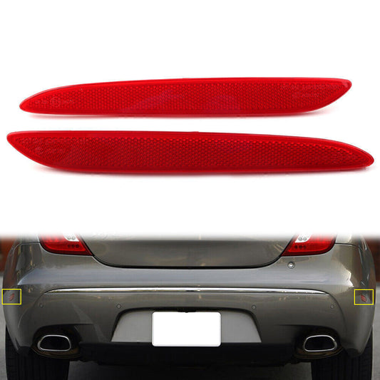 Pair Rear Bumper Trim Side Reflector for Jaguar XJ 2010-2017 2016 2015 2014 2013 Q