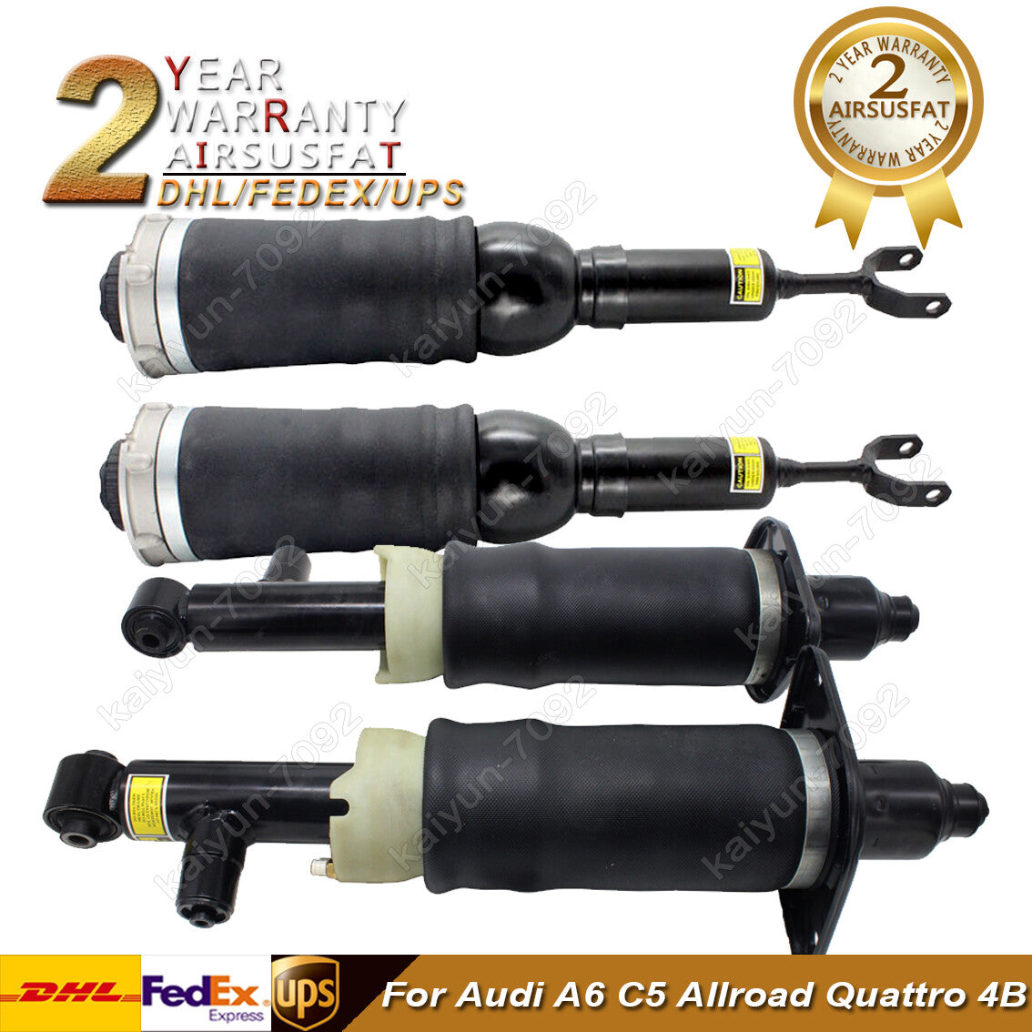 4pcs Rear Front Air Suspension Shock for Audi A6 C5 Allroad Quattro 4B 4Z7616051