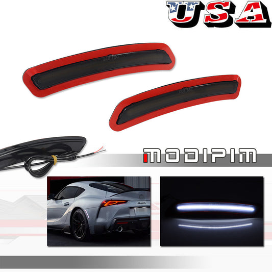 [Full LED] Rear White Smoked Side Marker Light Pair Set for 2020+ for GR Supra - v