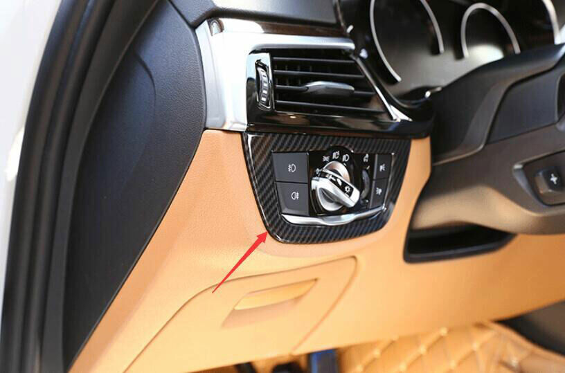 for BMW 5 Series 2018-23 ABS Carbon Fiber Function Control Button Frame Trim 1P