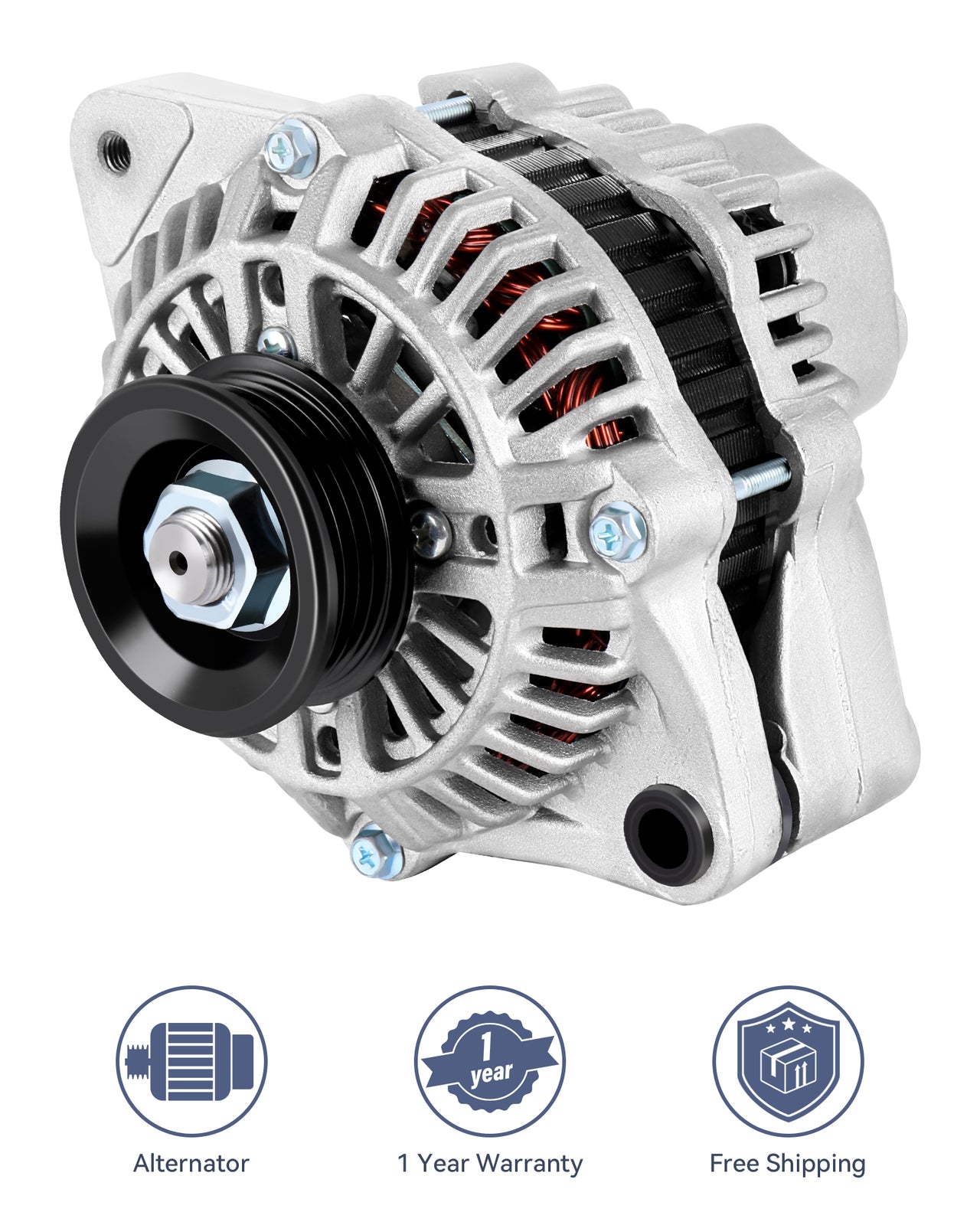 1PC Alternator Fit for 2001-2004 for Chevrolet Tracker Sport Utility 2.5L V6 AMT0169