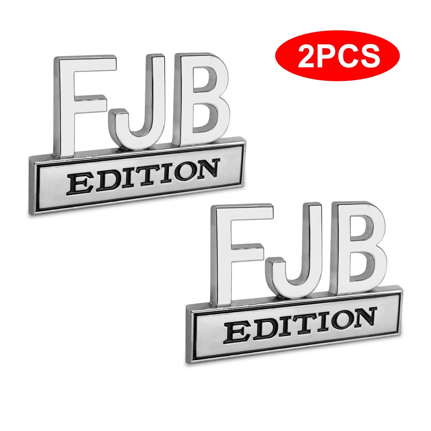 2x FJB Edition 3D Letter Emblem Badge For Truck SUV Van Car Decal Bumper Sticker Q