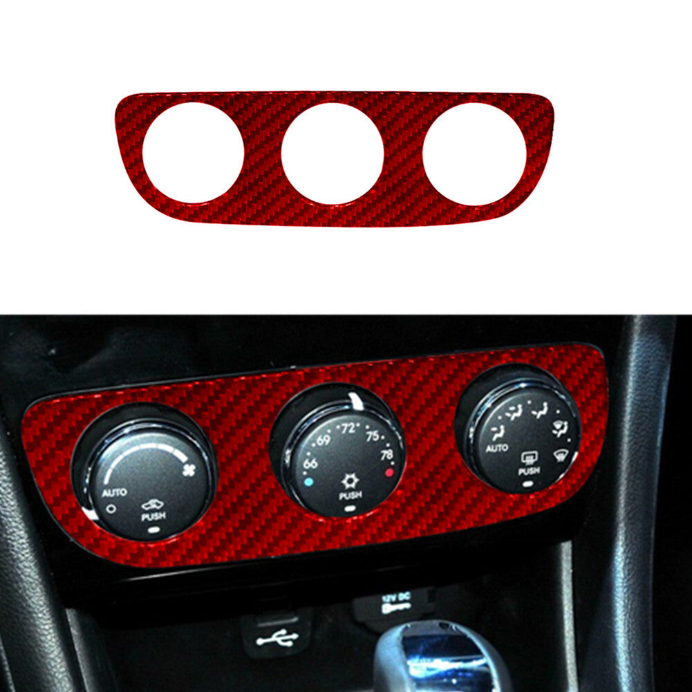 Red Carbon Fiber Driver's Storage Box Panel Trim For Highlander 2008-2013 v