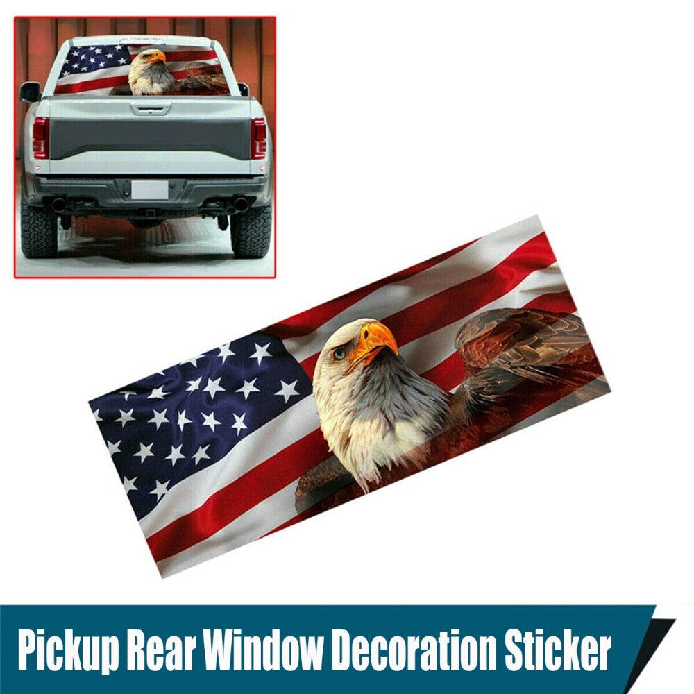 Waterproof Pickup Car Rear Window US Flag Bald for Eagle Graphic Decal Sticker New n