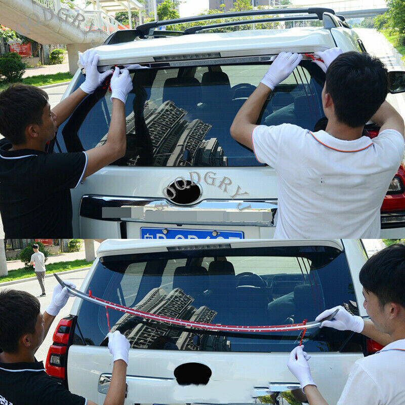 for Toyota Prado FJ150 2010-2021 Stainless Rear spoiler trim Molding decor strip