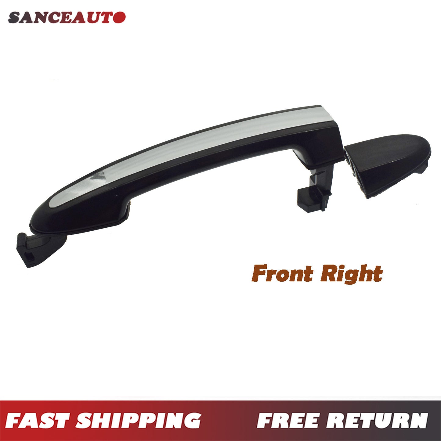 Chrome black front right exterior door handle for Hyundai Santa Fe 2007 - 2012 n