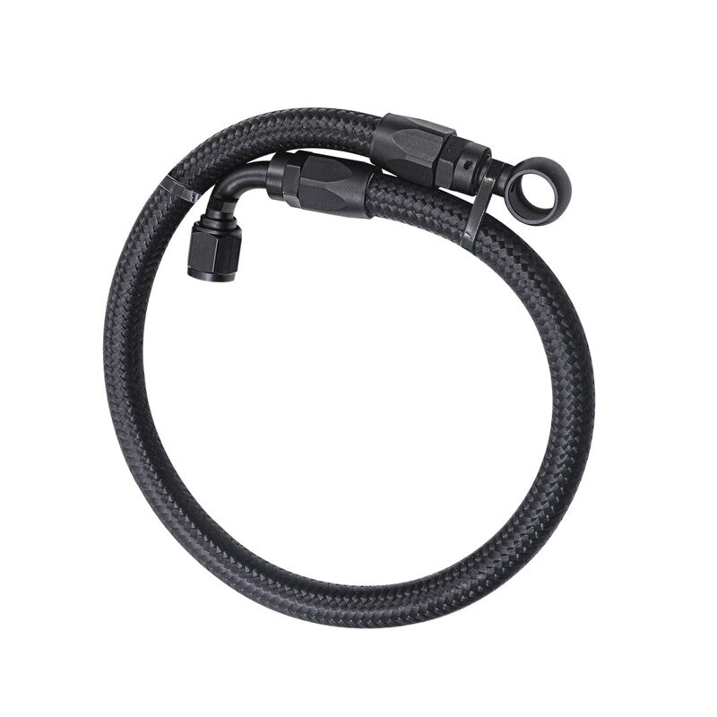 Car Auto Braided Fuel Line Hose Tube Adapter Fitting Nylon Stainless Steel v