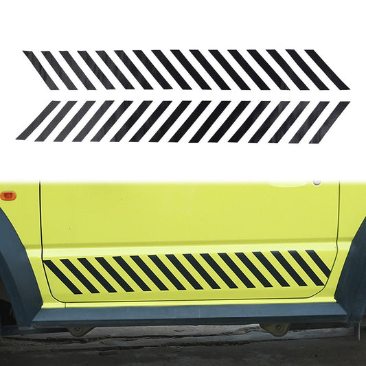 Side Skirt Sill Decal Stripe Cover Stickers for Suzuki for Jimny 2019-24 PVC Black