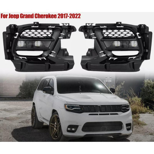 Front Bumper LED Fog Light Lamp w/ Cover Bezel for Jeep Grand Cherokee 2017-2022 n
