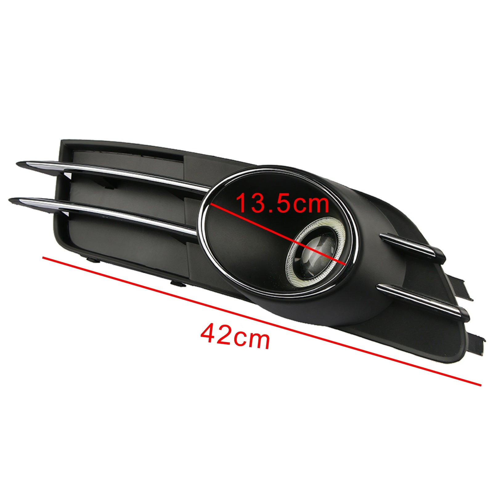 Front bumper fog light grille and fog lights for Audi A6, A6L, and C7 models (2012-2015).