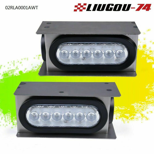 Suitable for trailer trucks, LED steel 6-inch taillight protection box with marker light kit, . Q