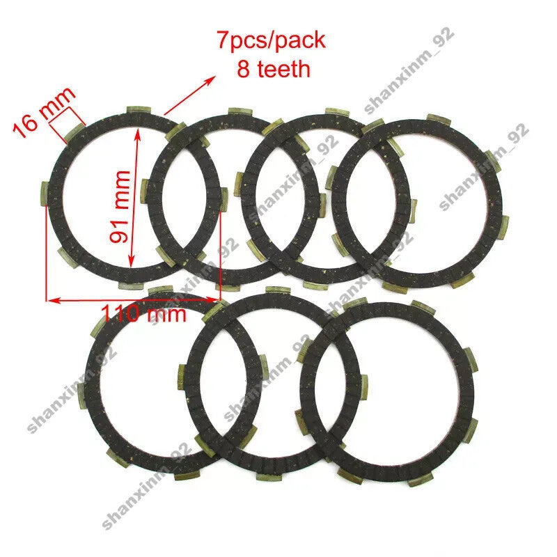 Engine Clutch Friction Plate For CG CB 200cc 250cc Dirt Bike Quad ATV 4 Wheelers